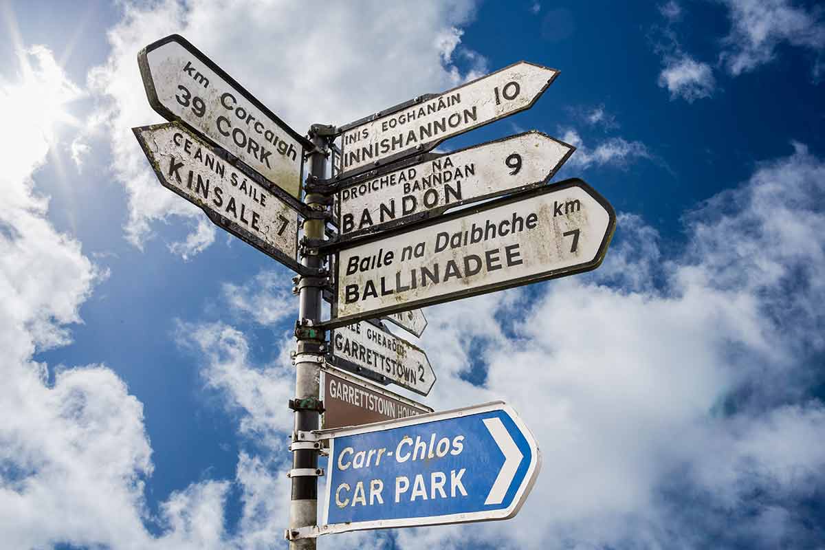 10 things to do in cork signpost for places in Cork Ireland