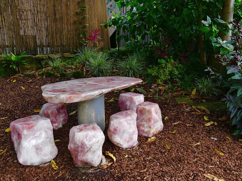 A beautiful rose quartz table