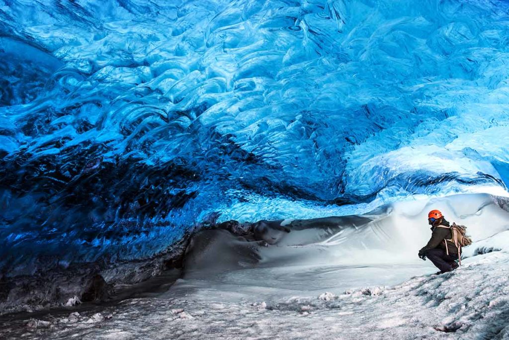 landmark in iceland skaftafell ice cave