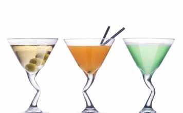 American cocktails martini dirty martini, hemingway special and grasshopper