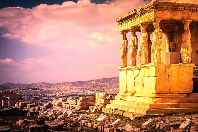 Athens famous landmarks Erechtheion temple