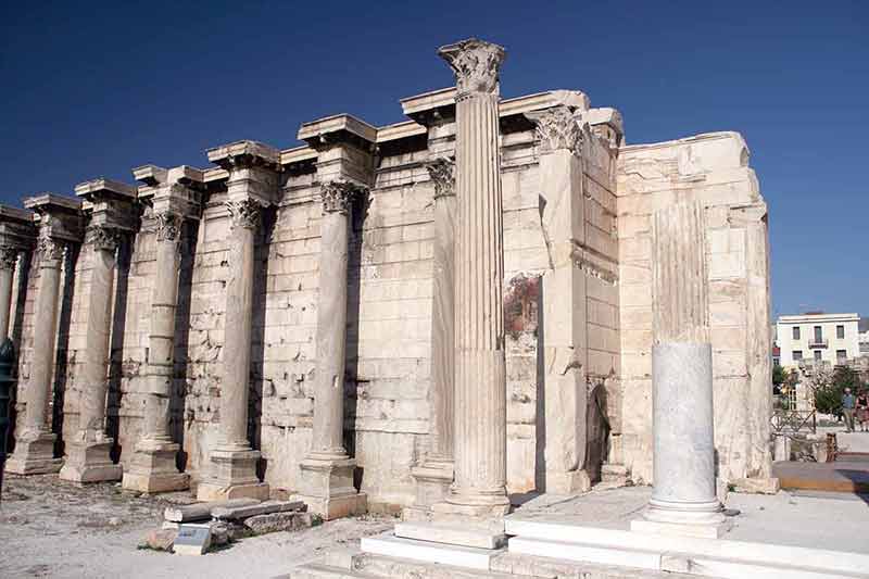 Athens landmarks Hadrians Library