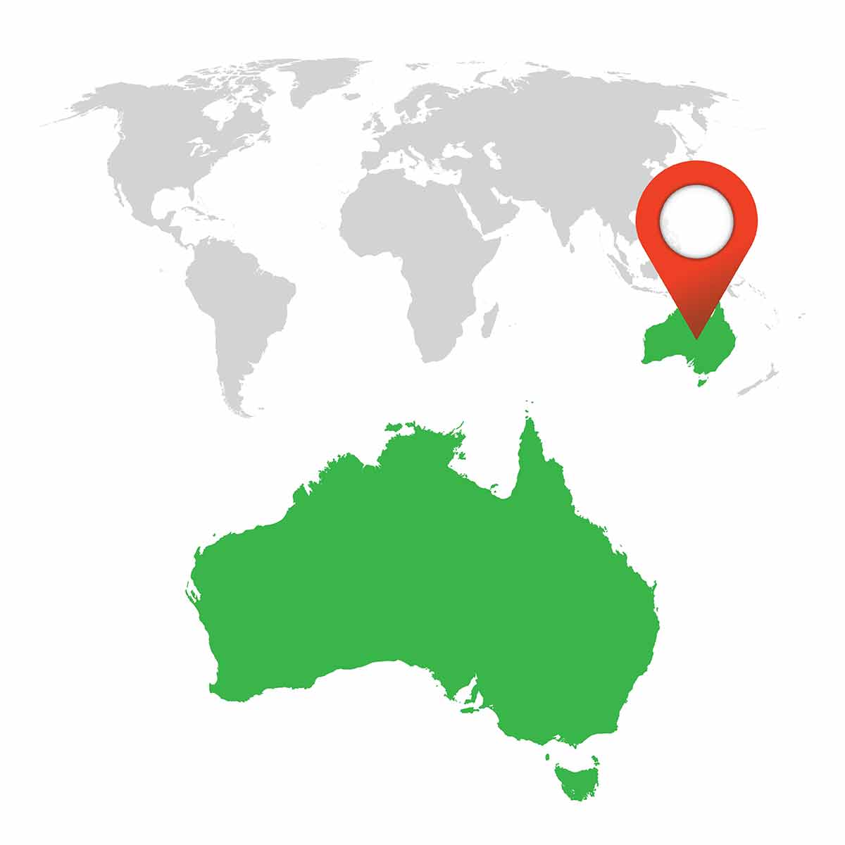 Detailed Map Of Australia And World Map Navigation Set