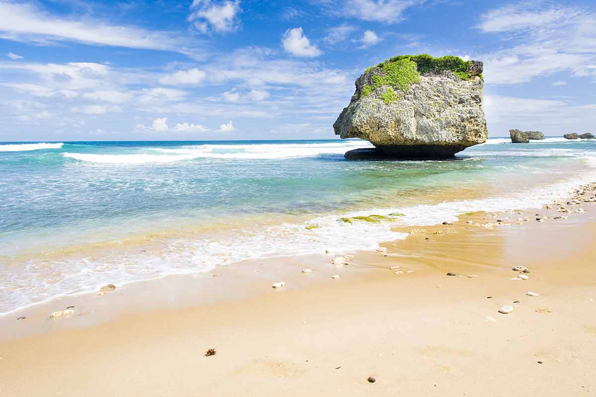Barbados best beaches rocks jutting out of the sea