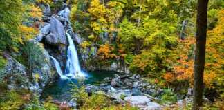 15 Stunning State Parks In Massachusetts You’ll Wish You’d Discovered Sooner Bash Bish Falls State Park waterfall cascading into a pool in the fall