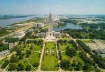 20 things to do in Baton Rouge that are better than you think aerial view of Baton Rouge Louisiana