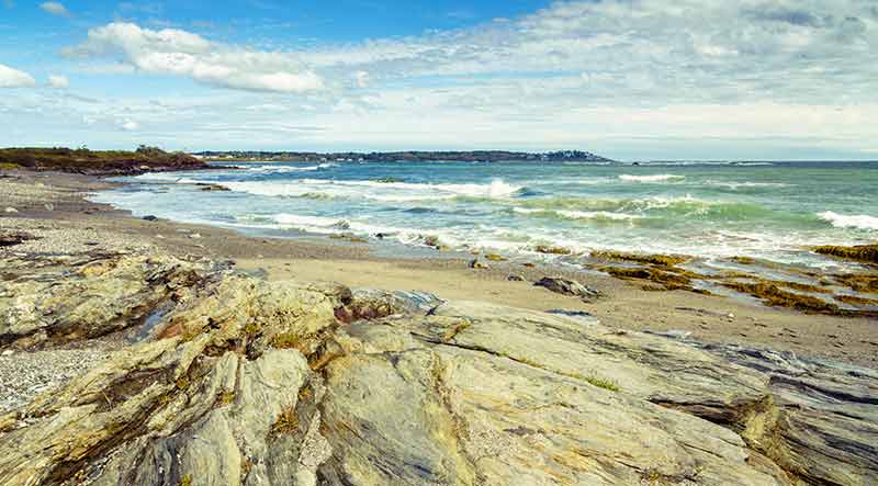 Beaches Maine (Crescent Beach State Park with rocky foreground)