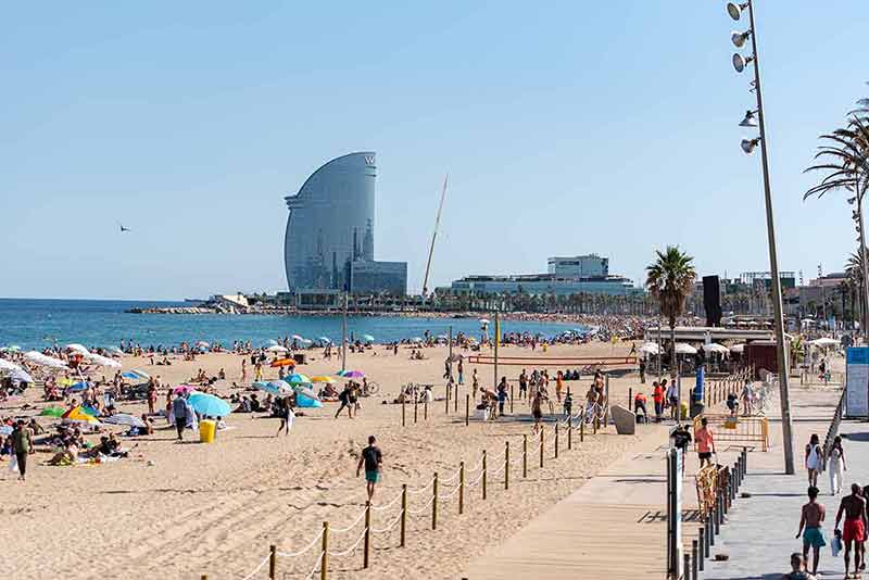 Beautiful Beaches in Spain Barceloneta Beach