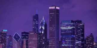 Beautiful Chicago at night