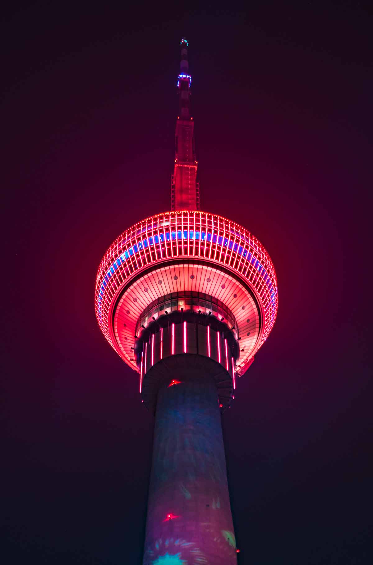 Beijing at night the Central Radio and Television Tower