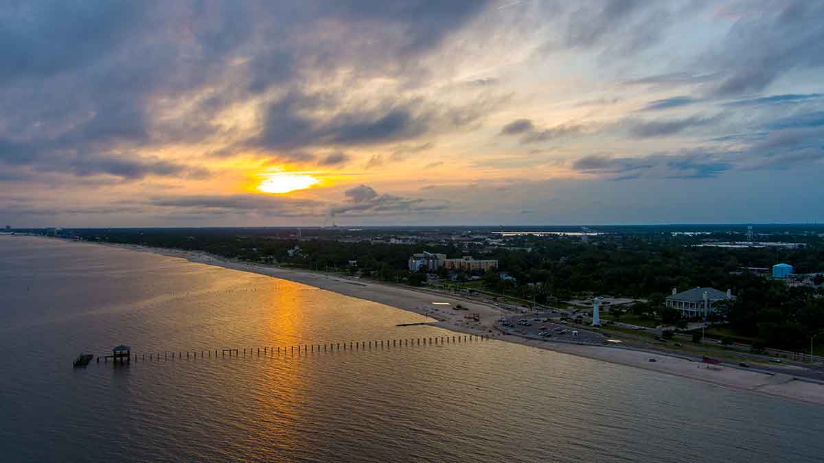 Biloxi Mississippi aerial view
