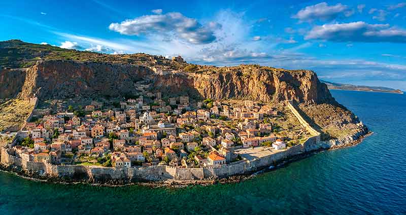 Castle Town in Greece (Monemvasia The Greek Gibraltar)