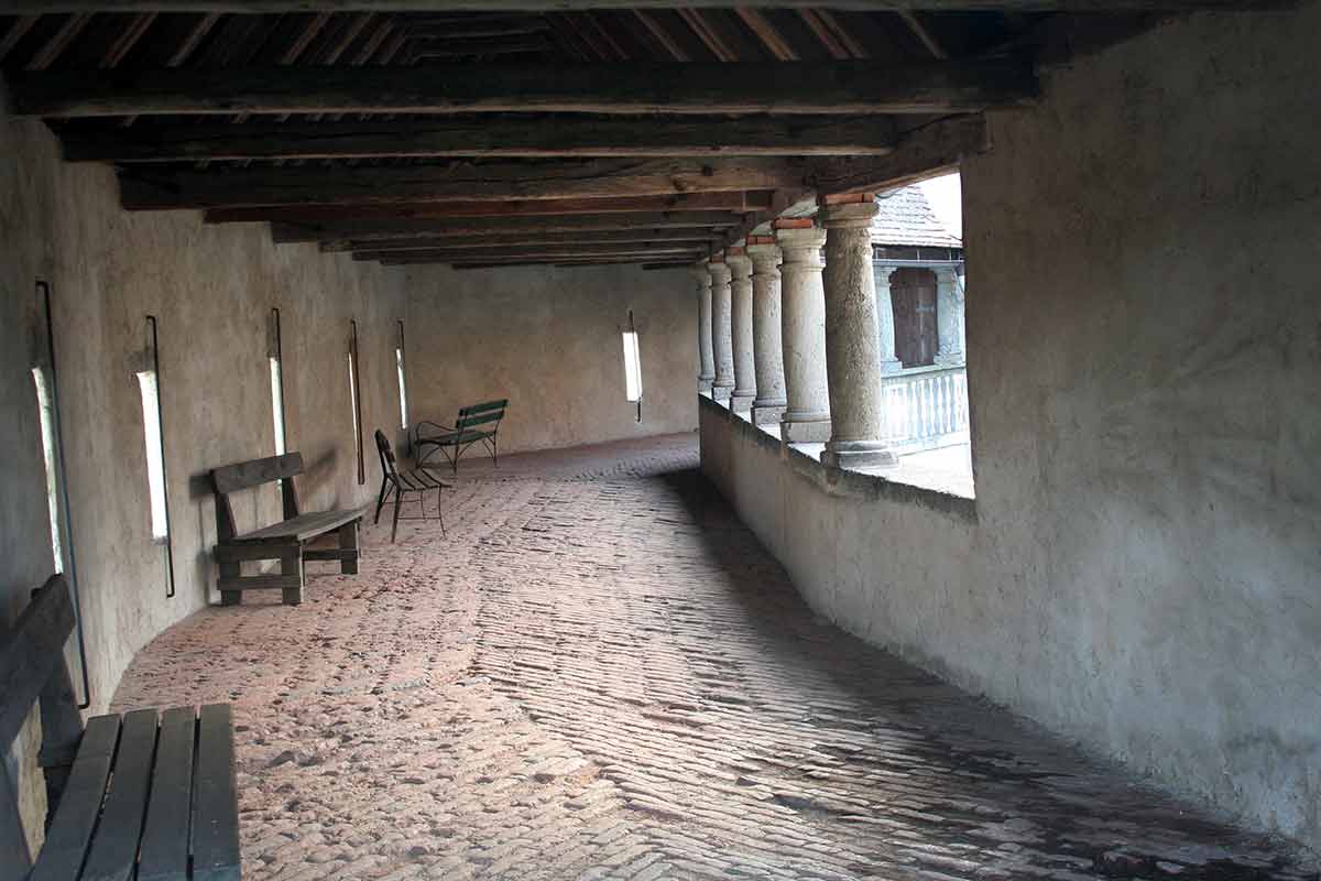 a passageway in Riegersburg Castle