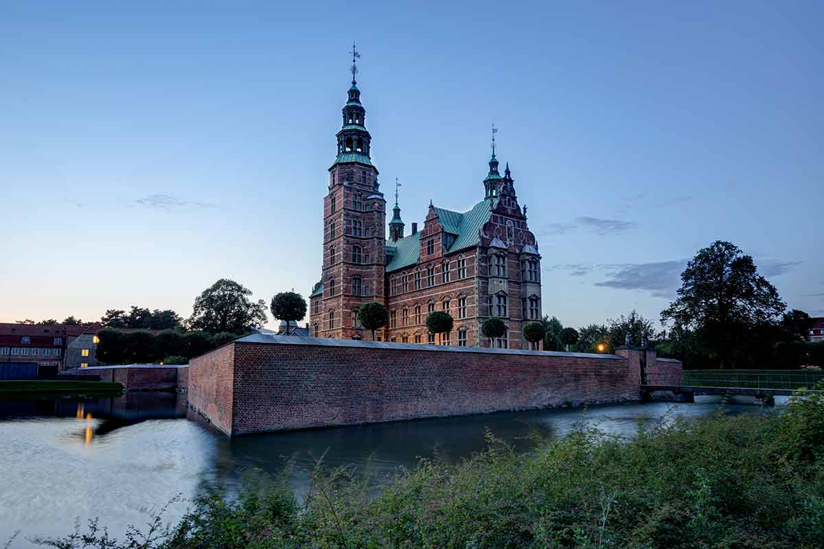 Castles in Denmark with a moat Rosenborg Castle