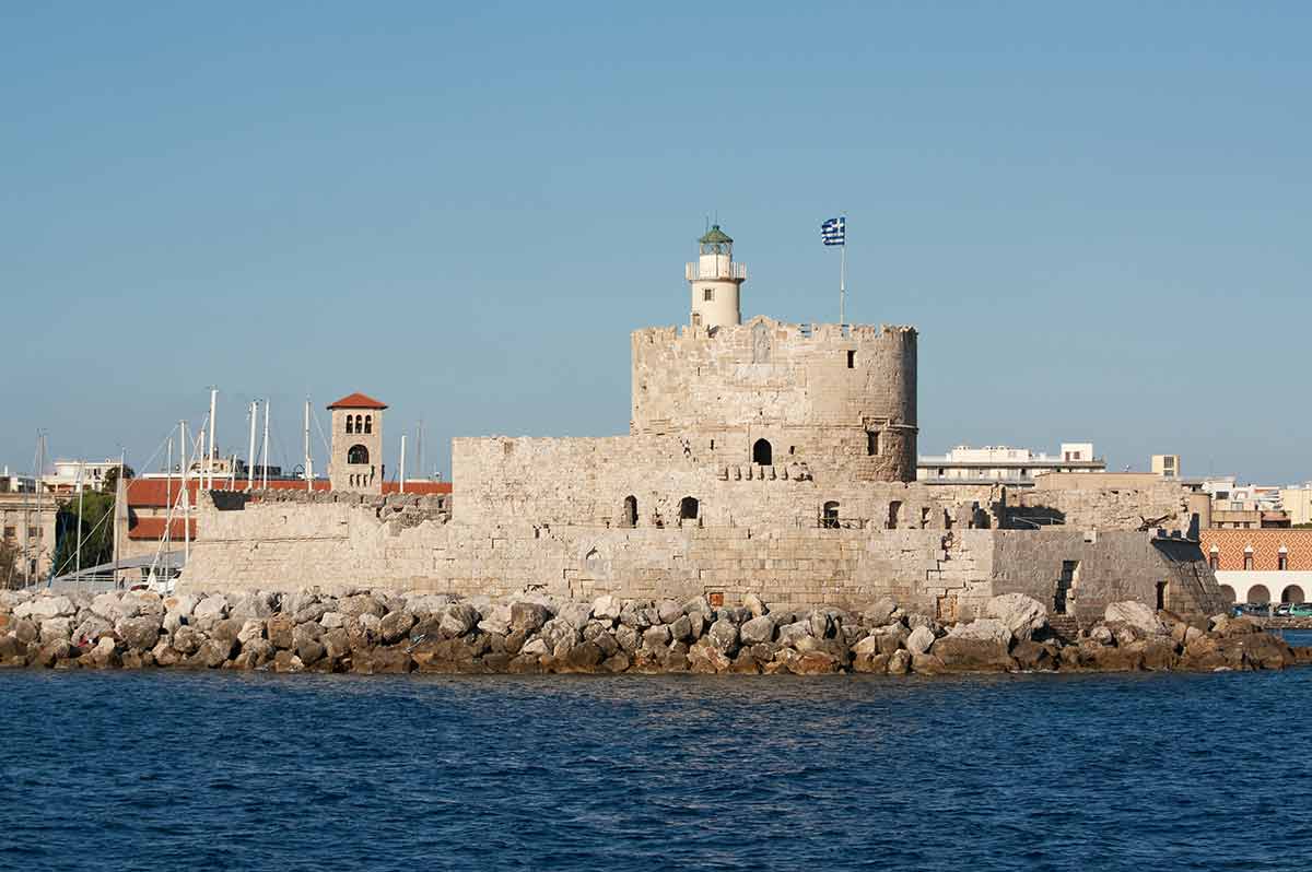 Agios Nikolaos Fortress Rhodes by the sea