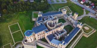 Castles in Poland Krzyztopor Castle aerial