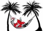 Santa Claus in hammock