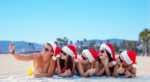 Christmas in California on the beach