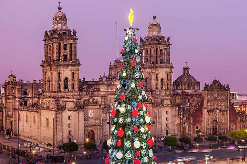 Christmas in Mexico with Christmas tree