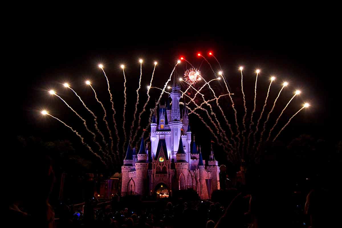 Christmas light displays in Florida Disney's Magic Kingdom fireworks