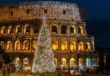 Christmas lights in rome