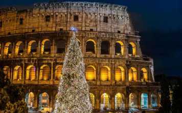Christmas lights in rome