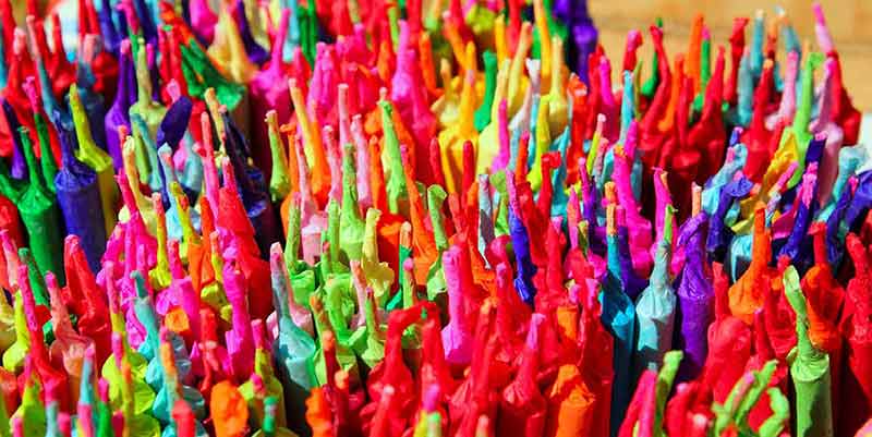 Christmas traditions in Mexico Colourful firecrackers 