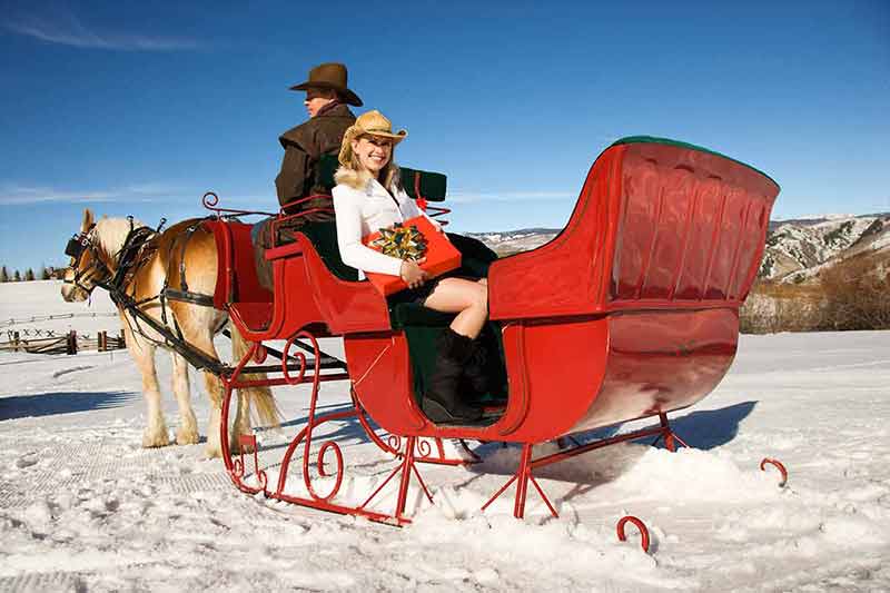 Cowboy Christmas sleigh ride