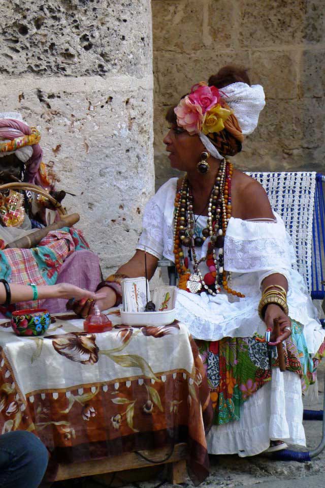 fortune teller on the streets of Old Havana.