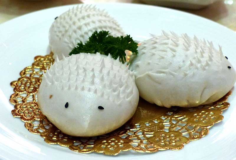 Cute Char Sui Bao –hedgehog shaped dim dum