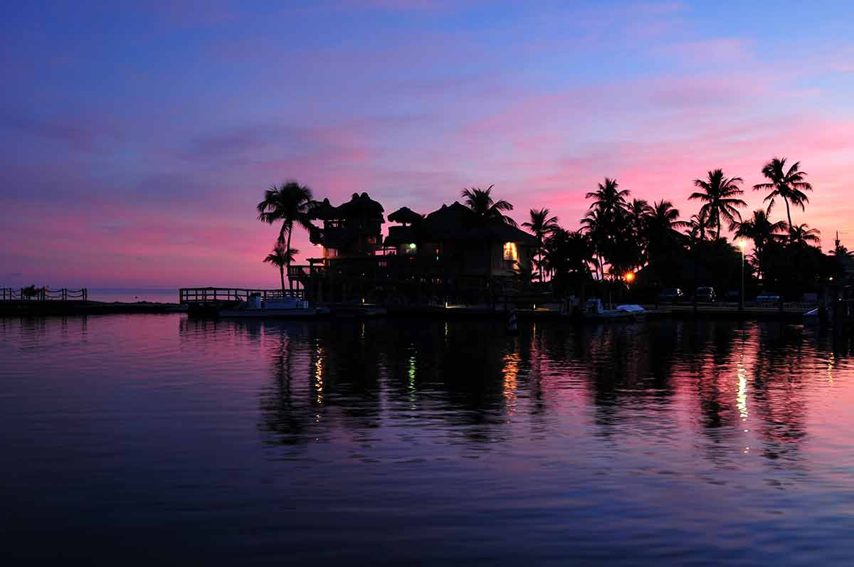 Day trips from Miami to Islamorada Florida at sunset