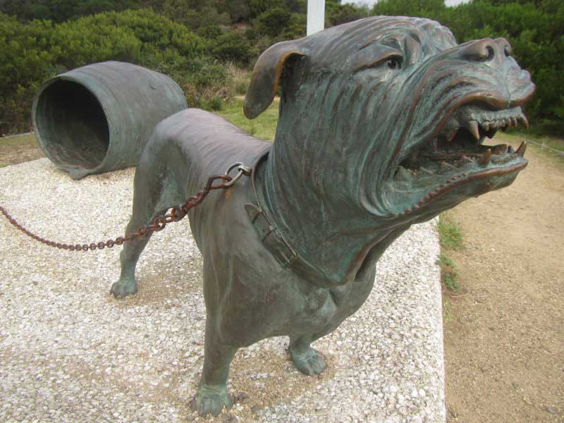 Dog Line sculpture, Eaglehawk Neck