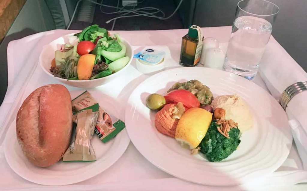 Emirates Business Class Meal