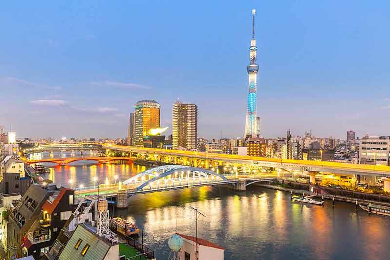 Famous landmarks in Tokyo Tokyo skytree