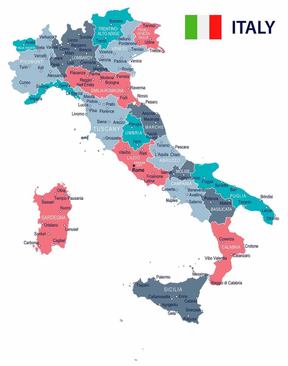 Italy cities map