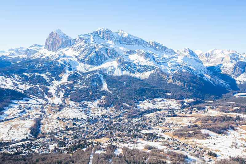 Italy in winter Cortina d'Ampezzo