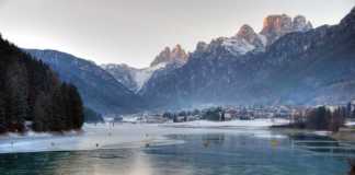 Italy in winter dolomites