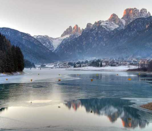 Italy in winter dolomites