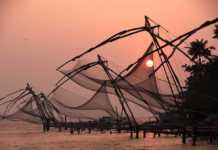 Why Kerala Is Known As God’s Own Country fishing nets in Kochi in Kerala