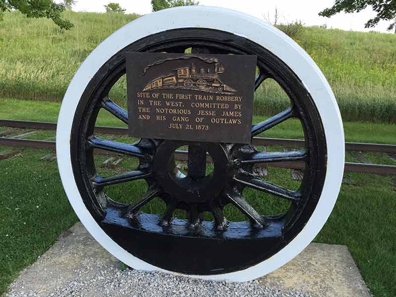 Landmarks in Iowa Jessie James marker
