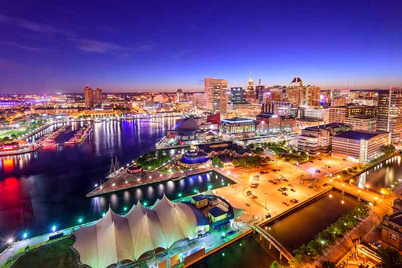 Landmarks in Maryland Baltimore Inner Harbour