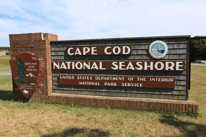 Landmarks of Massachusetts Cape Cod National Seashore sign