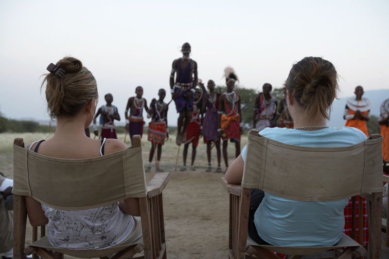 Great Rift Valley Kenya - Women seated watching the Masais dance