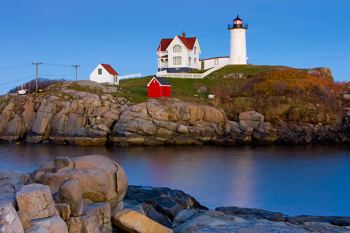 Maine famous landmarks Nubble Lighthouse