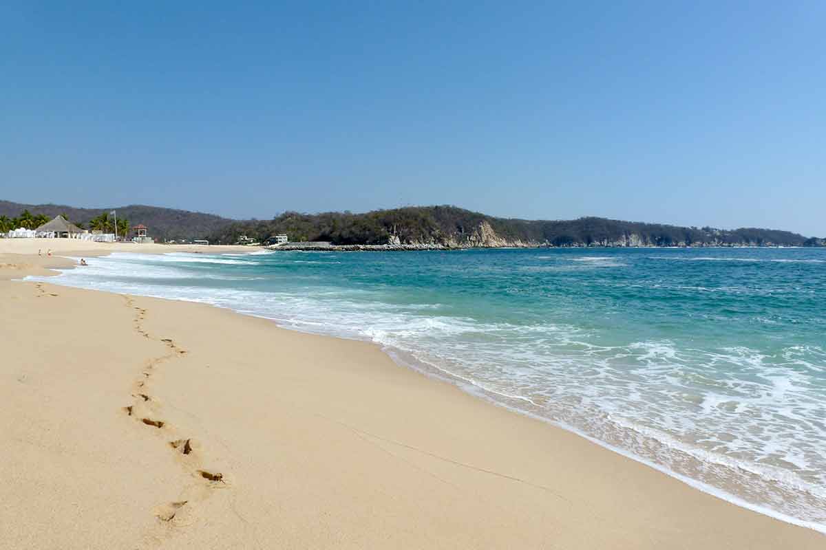 Mexico Beaches Huatulco footprints