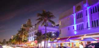 Miami Florida at night