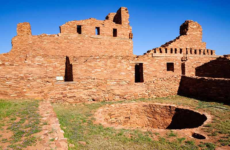 National Parks New Mexico Salinas Pueblo ruins and well