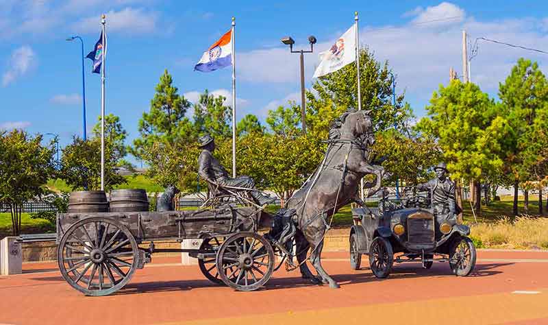 Oklahoma landmarks tourist attractions Cyrus Avery Centennial Plaza