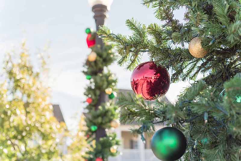 Places to go for Christmas in Texas Christmas ball ornament
