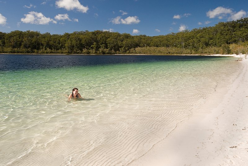 swimming in Lake Mackenzie is one of the fun things to do in queensland